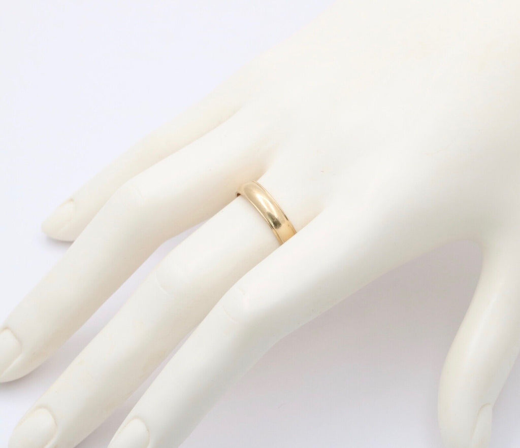 Vintage 14K Yellow Gold Wedding Band Ring, Stacking Band.