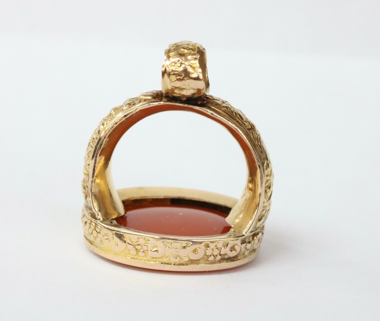 Victorian Swedish 18K Carnelian Intaglio Watch fob Pendant