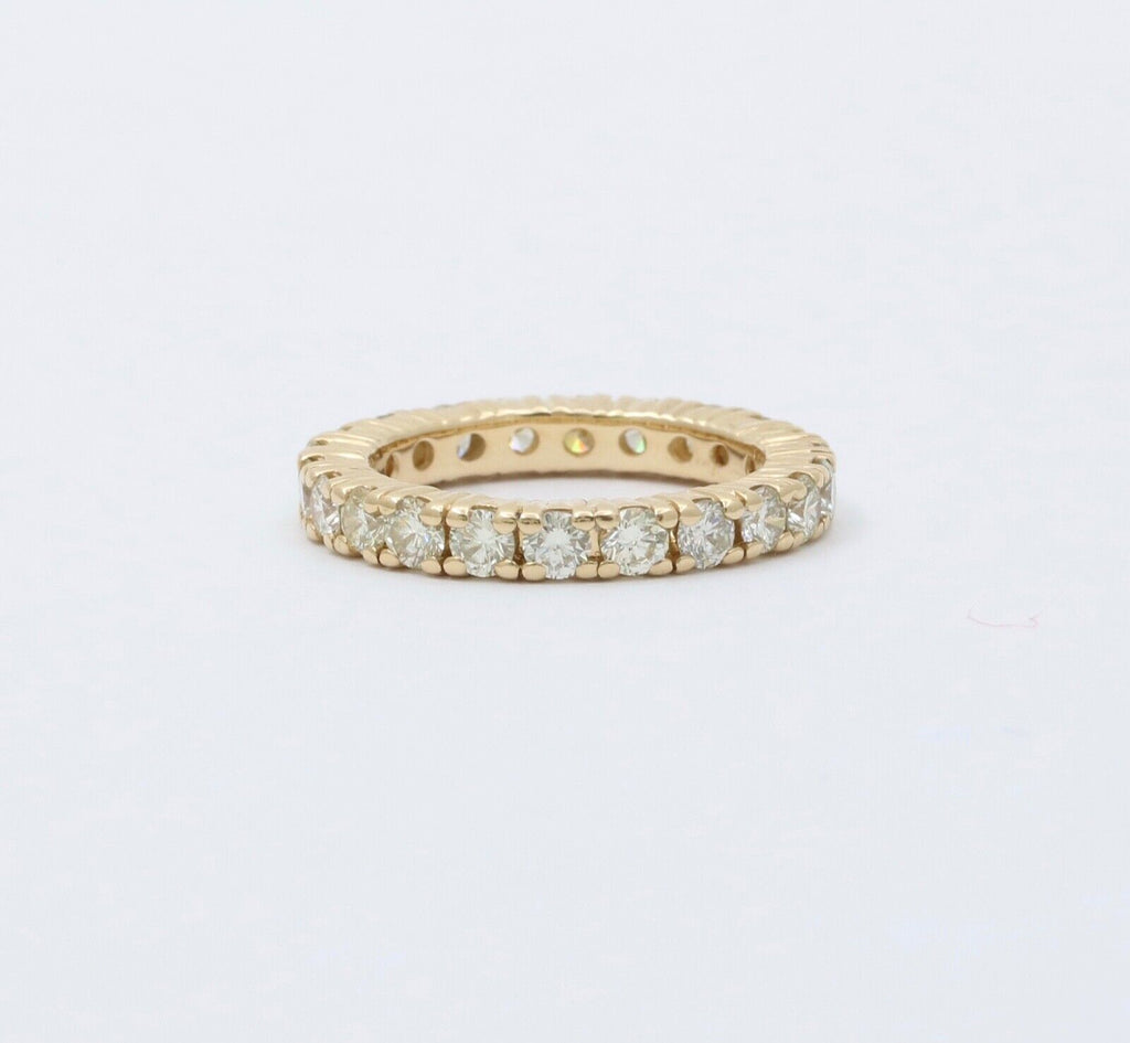 Vintage 14K Yellow Gold Diamond Eternity Ring Band