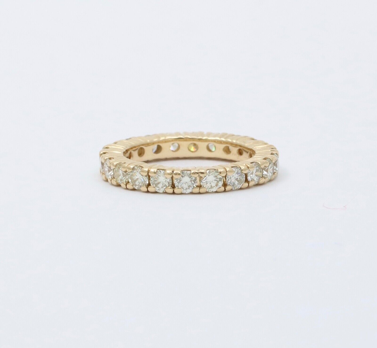 Vintage 14K Yellow Gold Diamond Eternity Ring Band