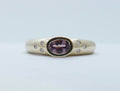 Unisex Amethyst and Diamonds 10K Yellow Gold Ring