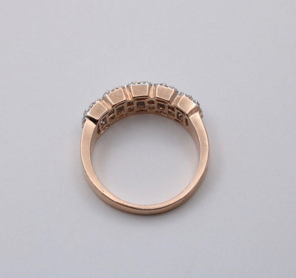 Gorgeous 14K Rose Gold Diamond Ring , Stacking Ring.