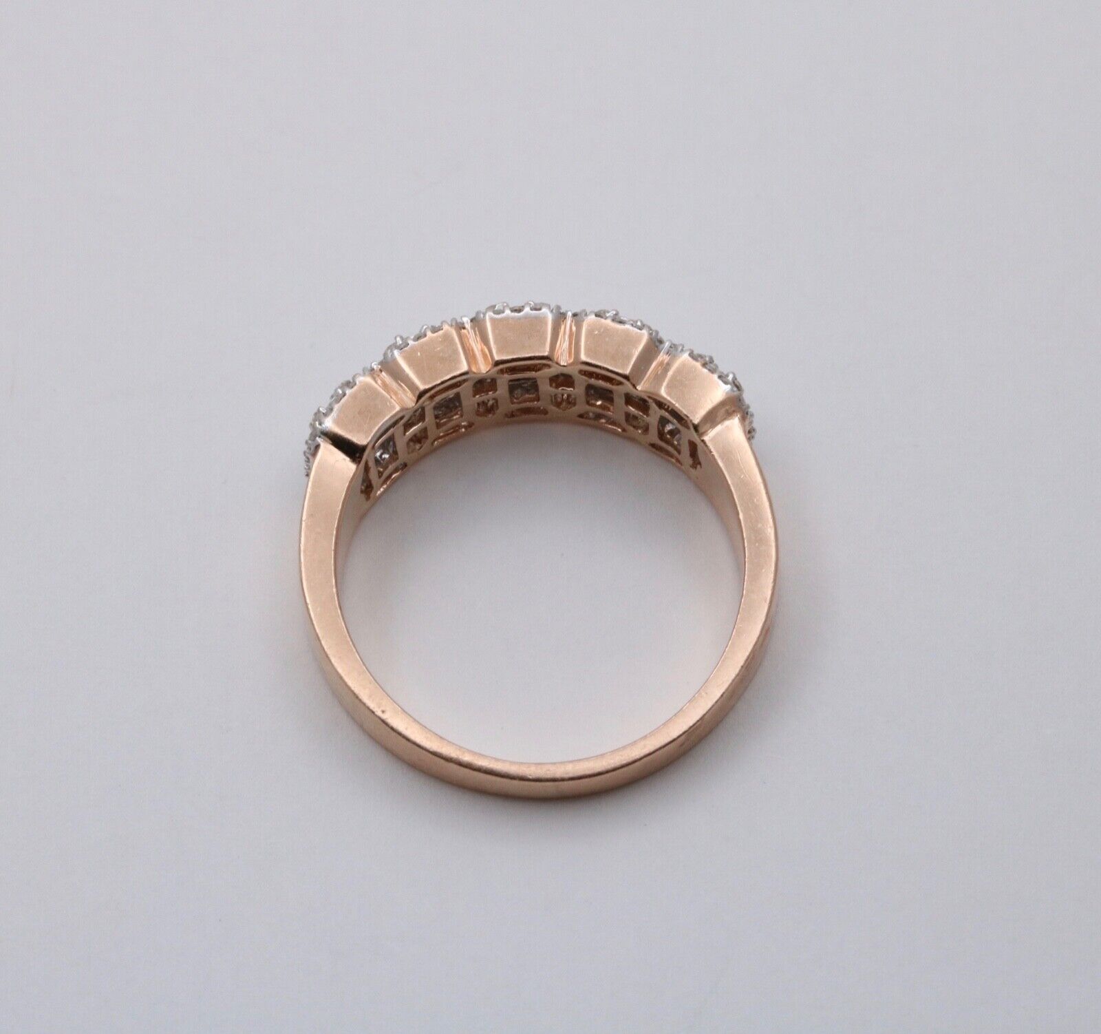 Gorgeous 14K Rose Gold Diamond Ring , Stacking Ring.