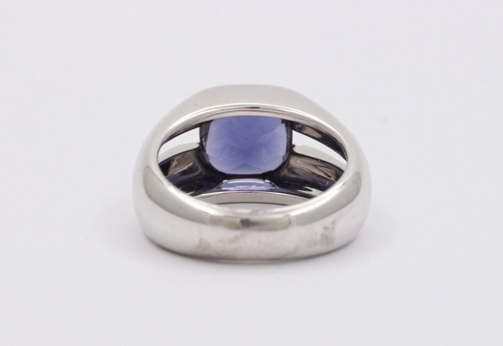 Vintage Tiffany & Co Iolite 18K White Gold Solitaire Ring