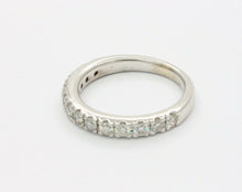 Load image into Gallery viewer, Vintage 14K White Gold Half Eternity Wedding Band
