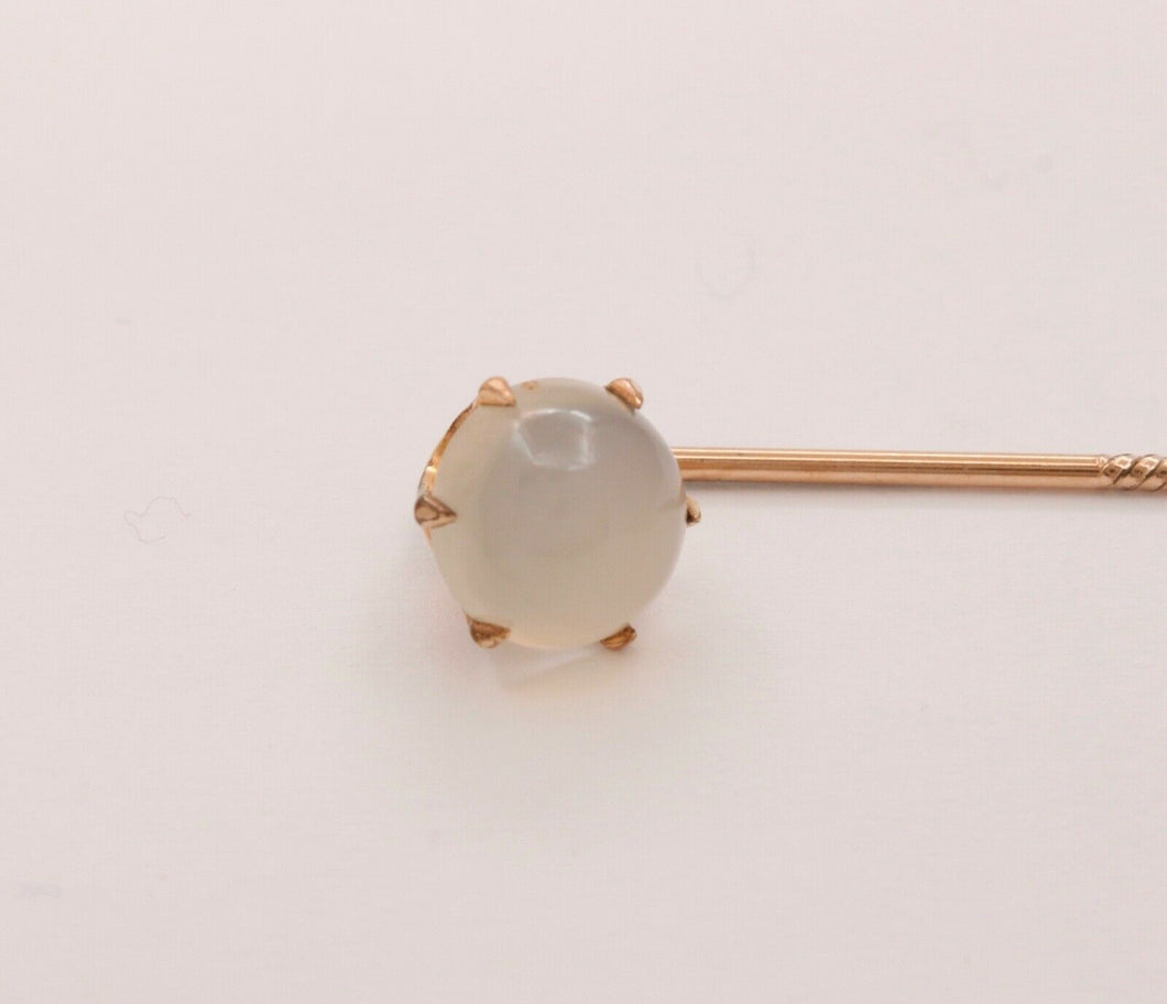 Victorian Cabochon Moonstone Stick Pin