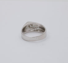 Load image into Gallery viewer, Vintage 14K White Gold Diamond Bypass Ring, Band.
