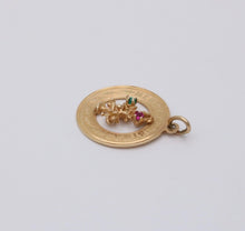 Load image into Gallery viewer, Vintage 14K Yellow Gold Merry Christmas, Christmas Tree Charm
