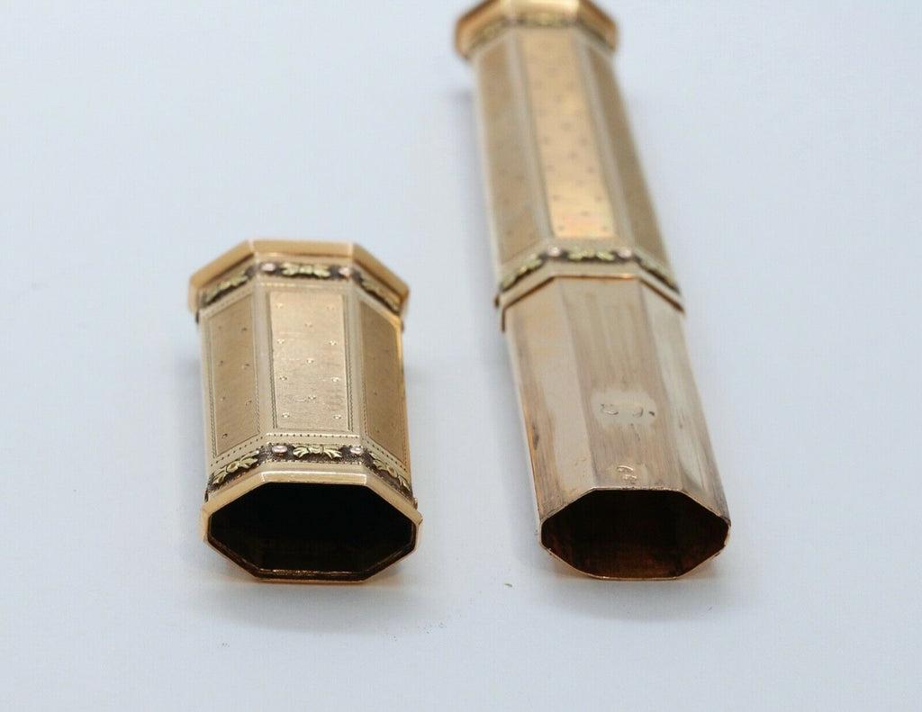 Victorian French 18K Yellow Rose Gold Wax Seal Stamp
