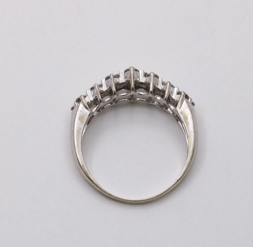 Vintage Diamonds 14K White Gold Wedding Band