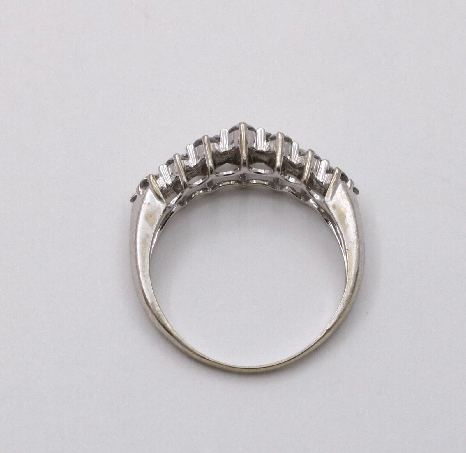 Vintage Diamonds 14K White Gold Wedding Band