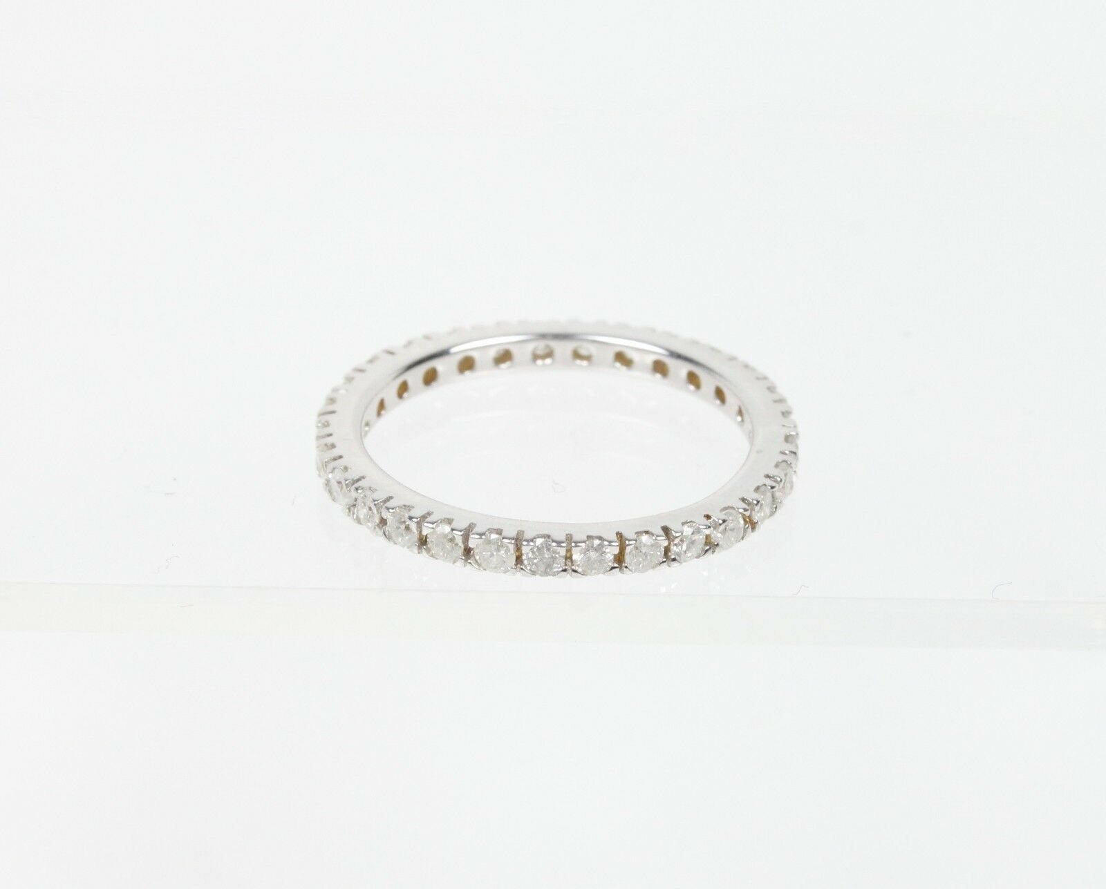 Vintage Ladies 14K White Gold Eternity Band