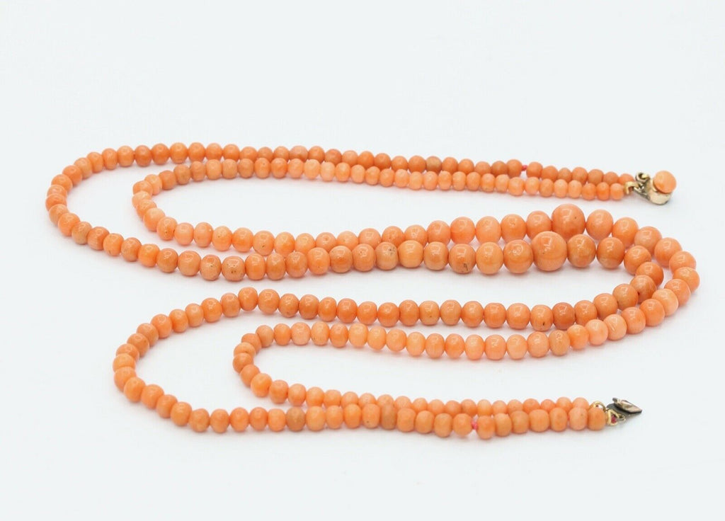 Victorian Coral Double Strand Necklace