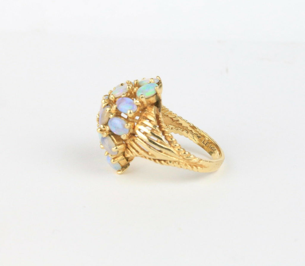 Estate Opal Cluster 14K Ladies Ring
