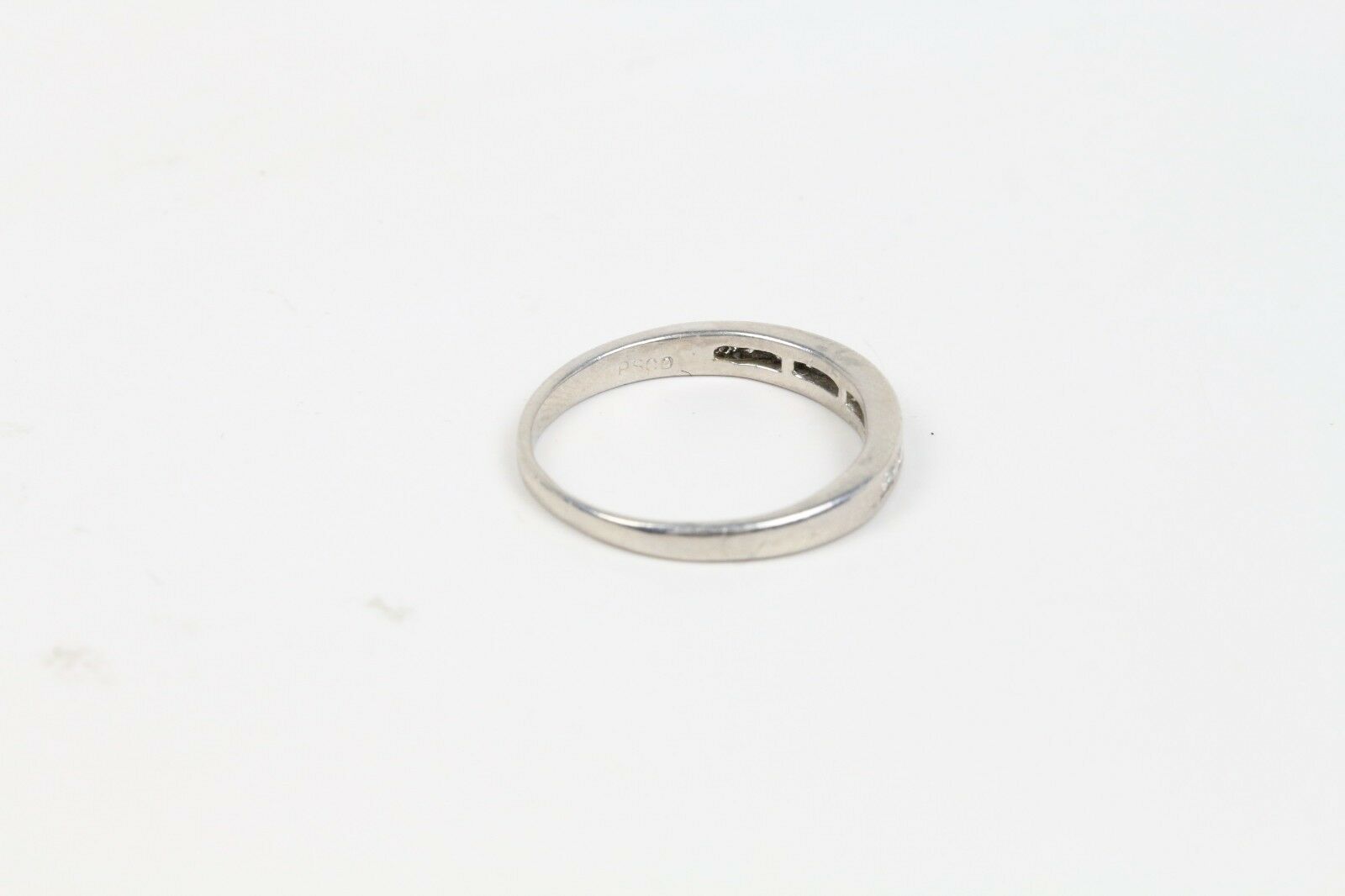 Vintage Platinum Diamond Wedding Band  Ring