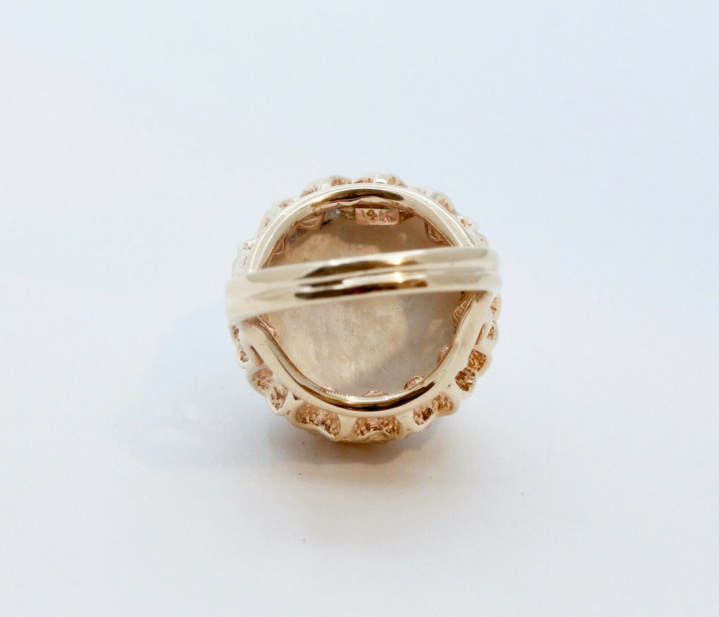 Vintage 14K Yellow Gold 19MM Mabe Pearl Ring
