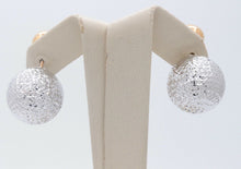 Load image into Gallery viewer, Italian Vintage 14K White Yellow Ball Earrings
