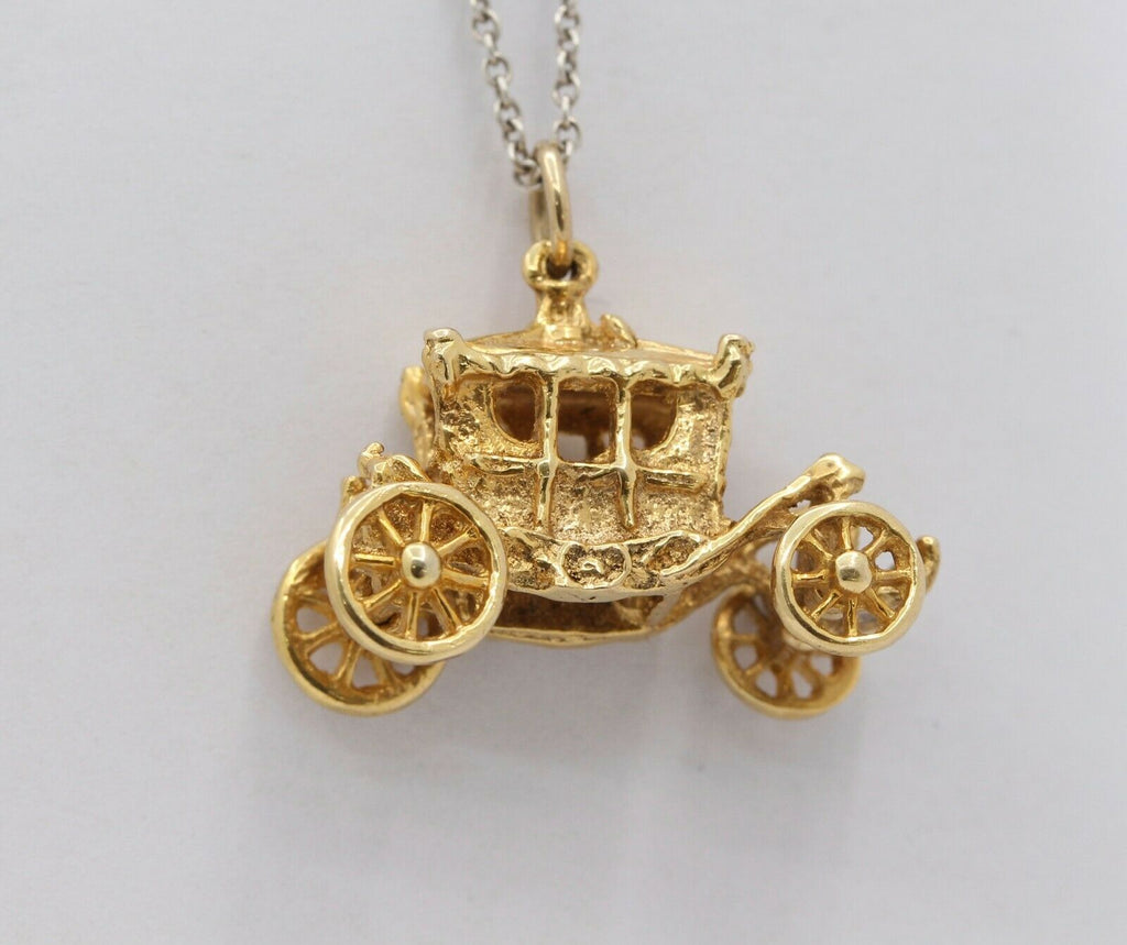 Vintage 9K Yellow Gold Carriage Charm