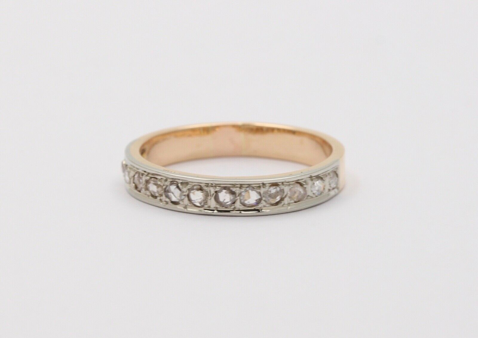 Vintage Emerald Cut Rubies 14K Yellow Gold Wedding Band