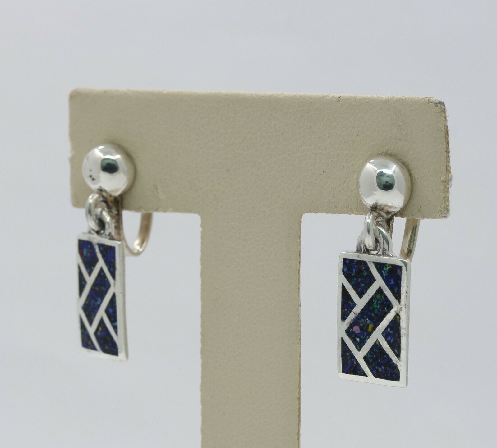 Vintage Hencho En Mexico Silver Earrings