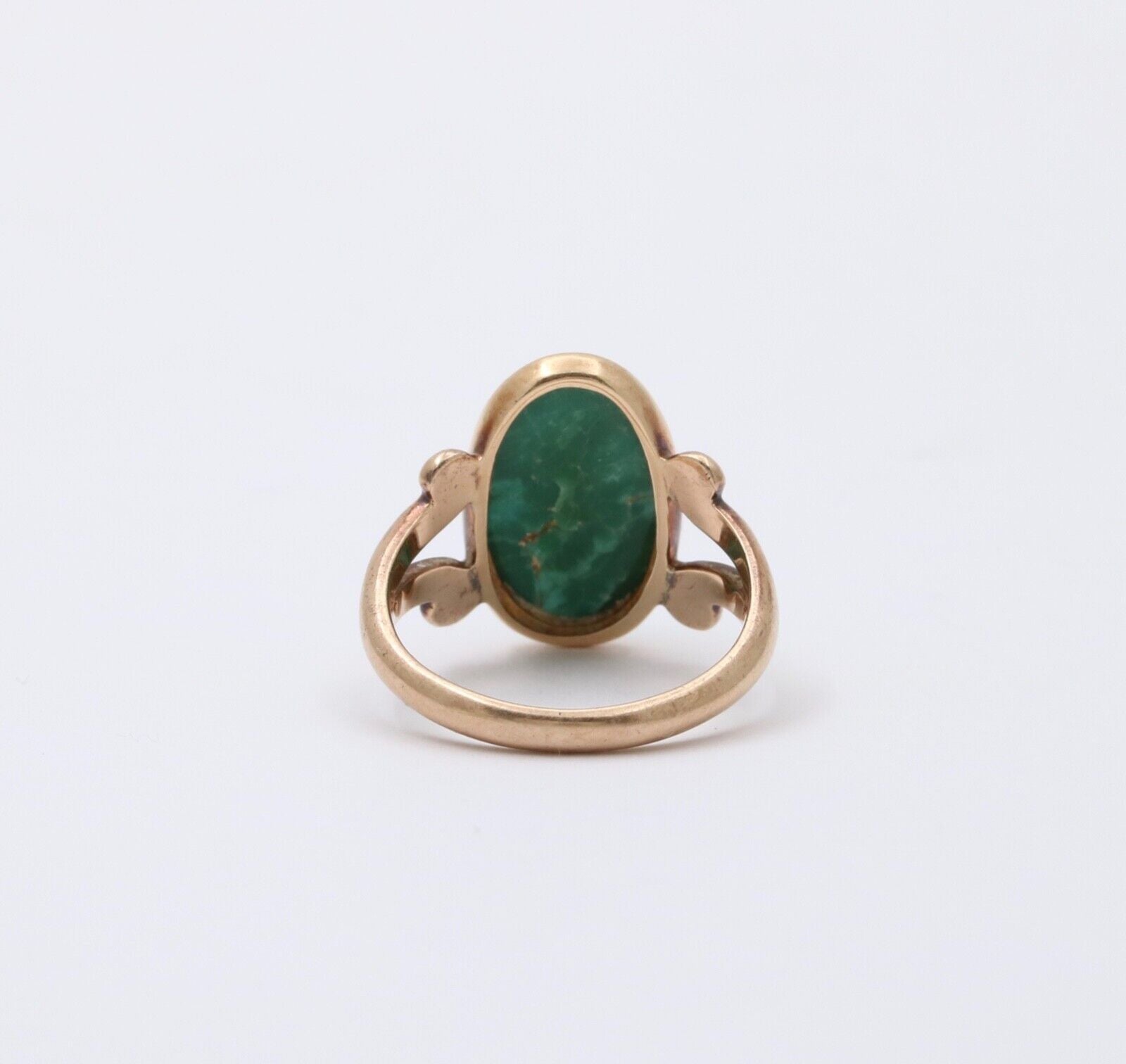 Antique Victorian 14K Yellow Gold Turquoise Ring