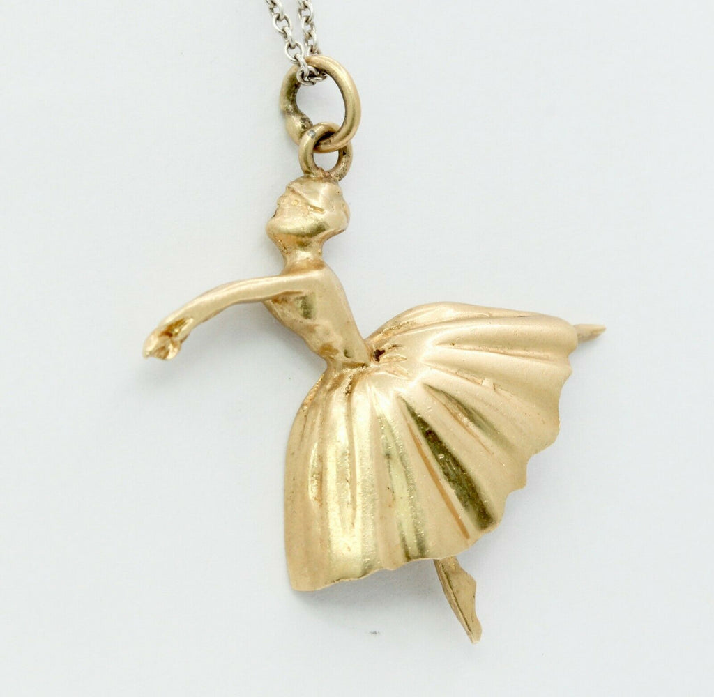 Vintage 14K Yellow Gold Ballerina Charm