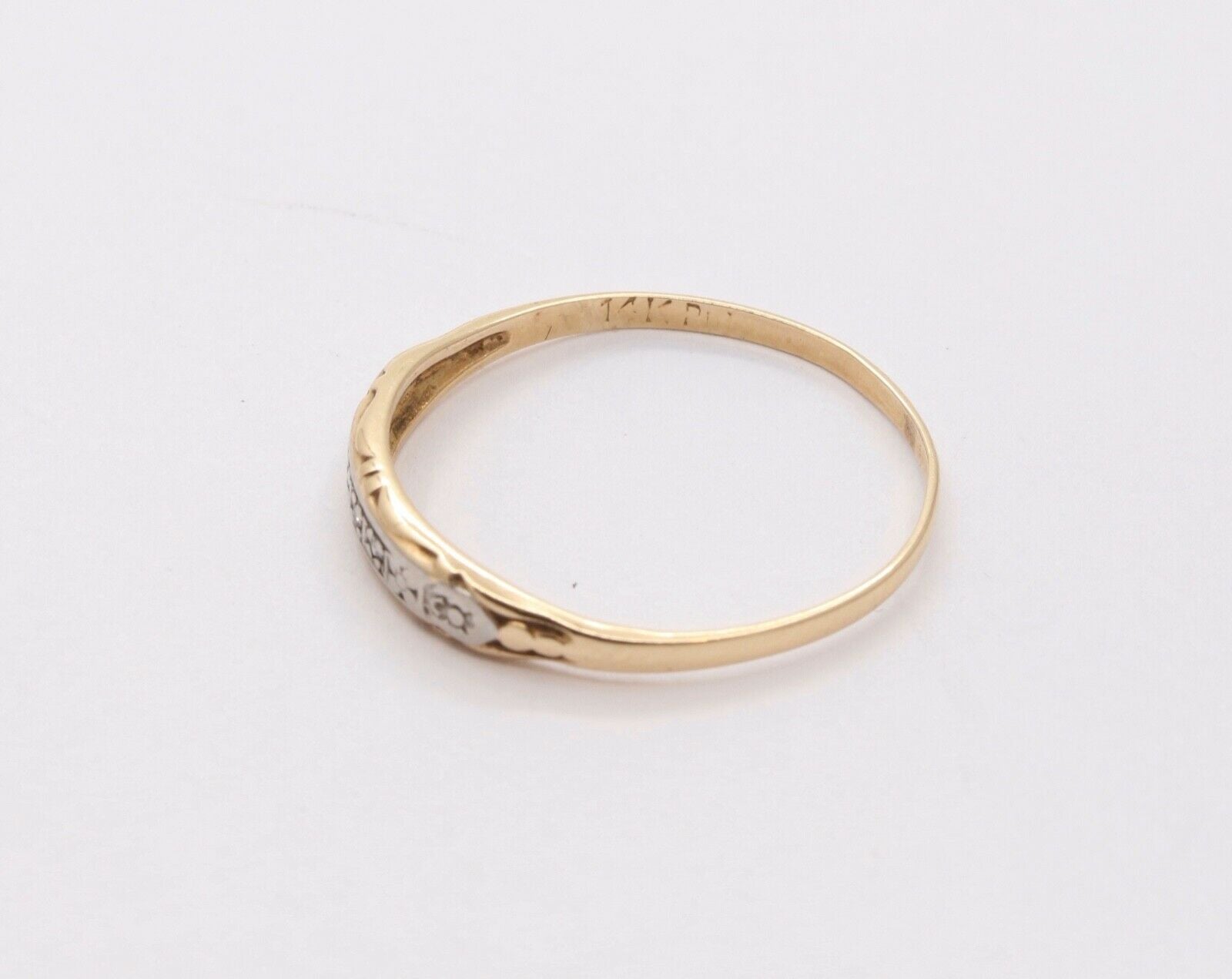 Art Deco Diamonds 14K Yellow Gold Ladies Ring