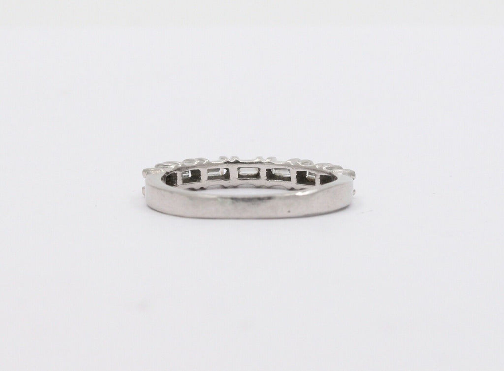 Vintage Ladies Wedding Band Baguette Diamonds Platinum Ring