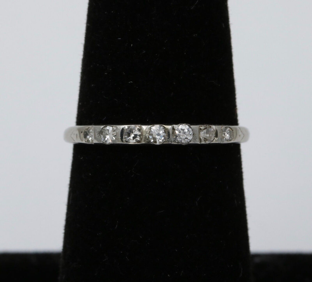 Art Deco 18K White Gold Diamond Ring, Engagement Ring