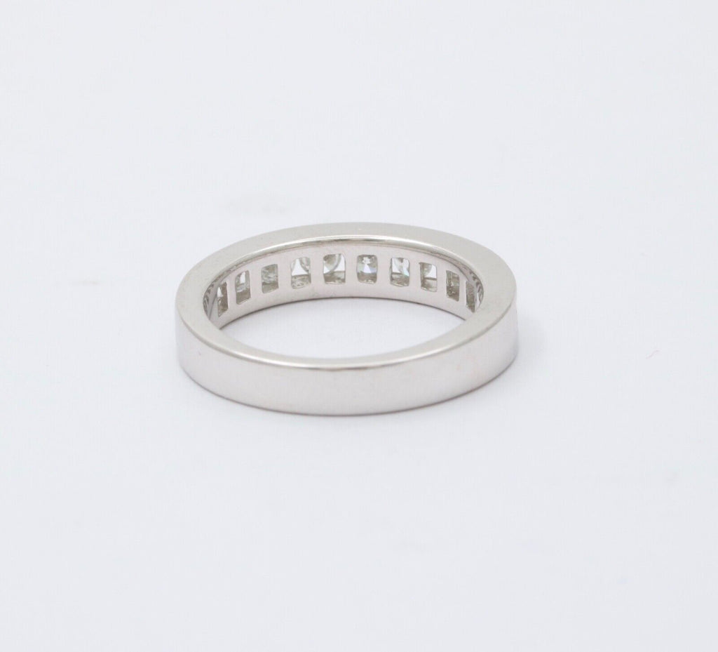 Vintage Wedding Band Diamonds 18K White Gold Ring