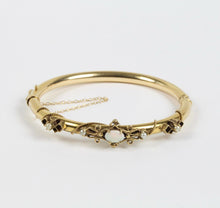 Load image into Gallery viewer, Victorian 14K Yellow Gold Opal Bangle
