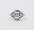 Art Deco Diamonds Platinum Cocktail Ring
