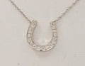 Classic Tiffany & Co HorseShoes Diamond Platinum Pendant, Necklace.