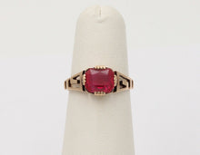 Load image into Gallery viewer, Victorian Ruby 10K Rose Gold Ring
