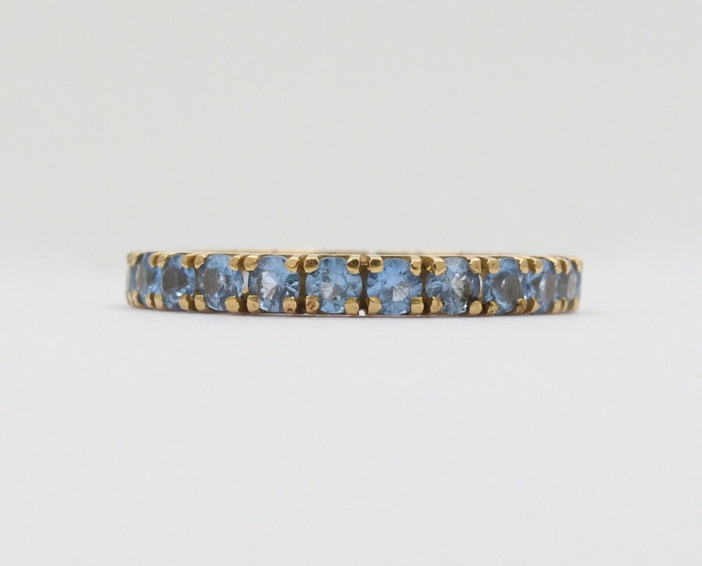 Vintage Spinel 18K Yellow Gold Eternity Stacking Wedding Band