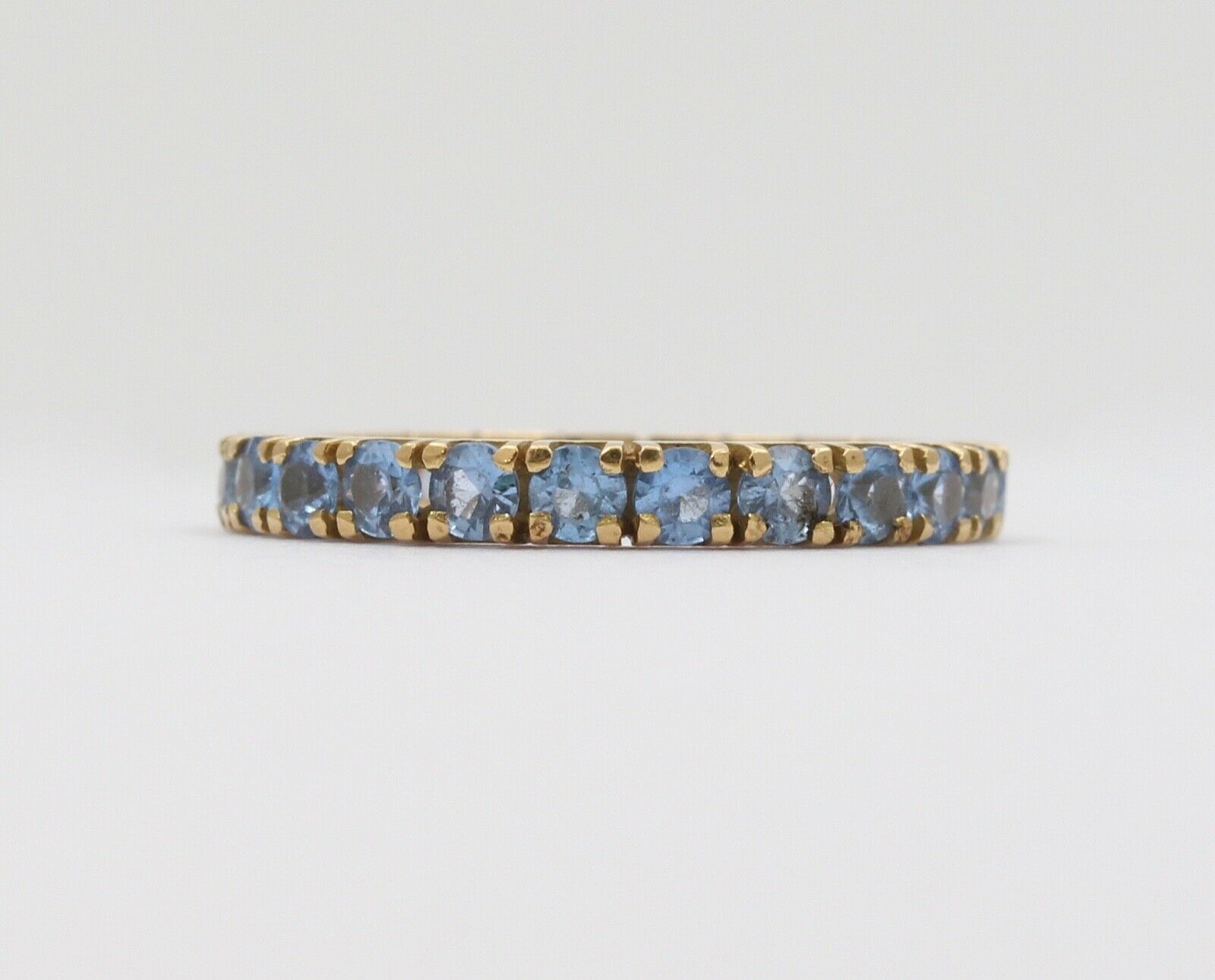 Vintage Spinel 18K Yellow Gold Eternity Stacking Wedding Band