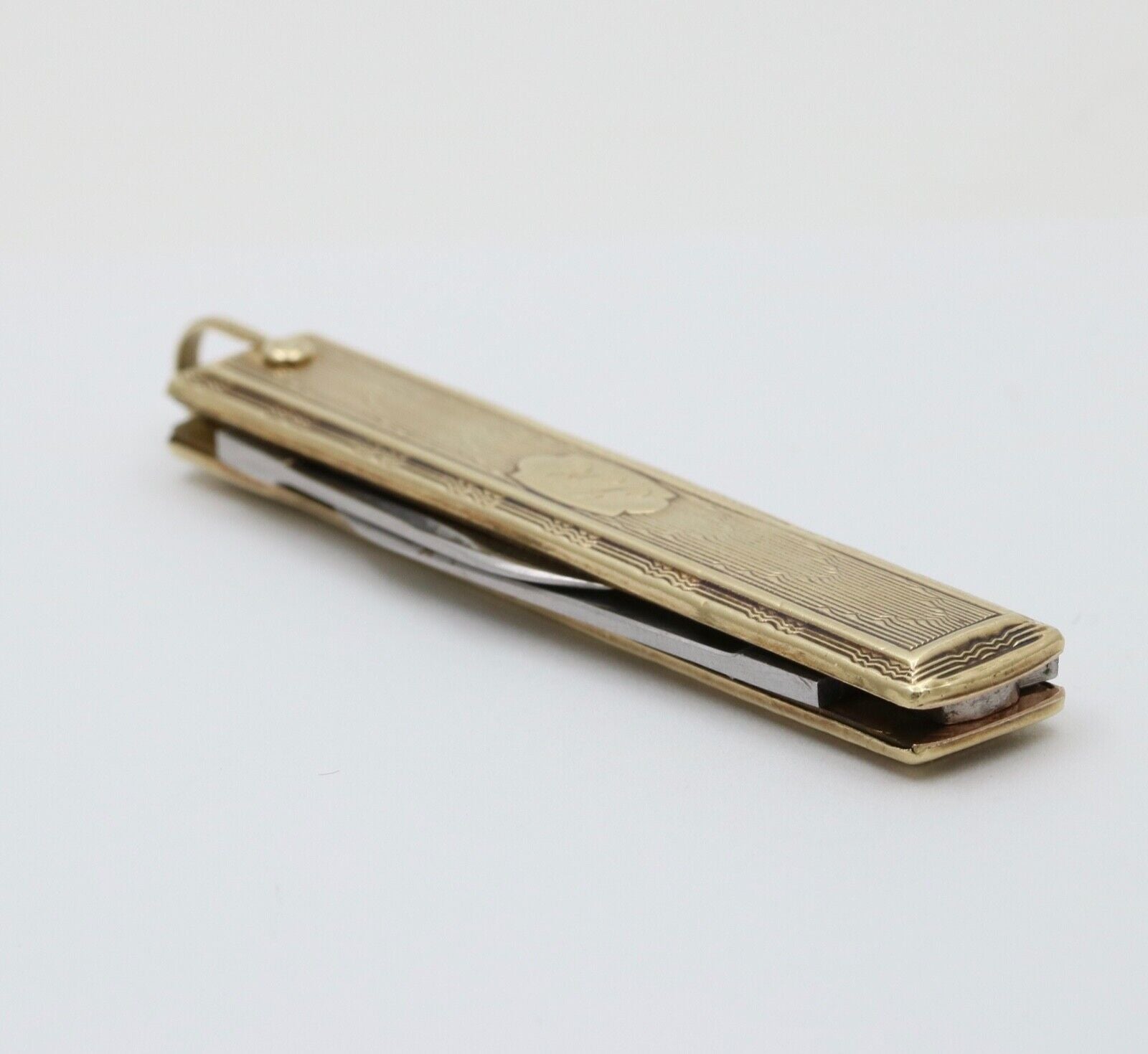 Vintage 14K Yellow Gold Pocket Knife Pendant, Necklace