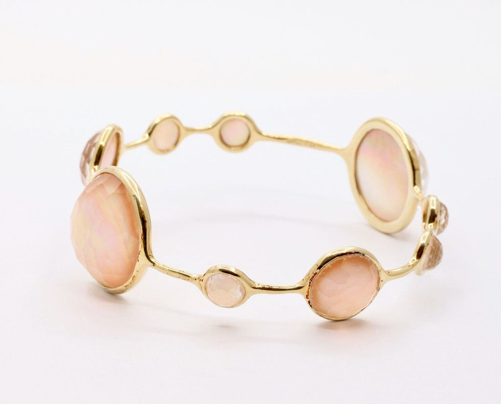 Ippolita Rock Candy Collection 18K YG Bracelet Quartz Mother of Pearl