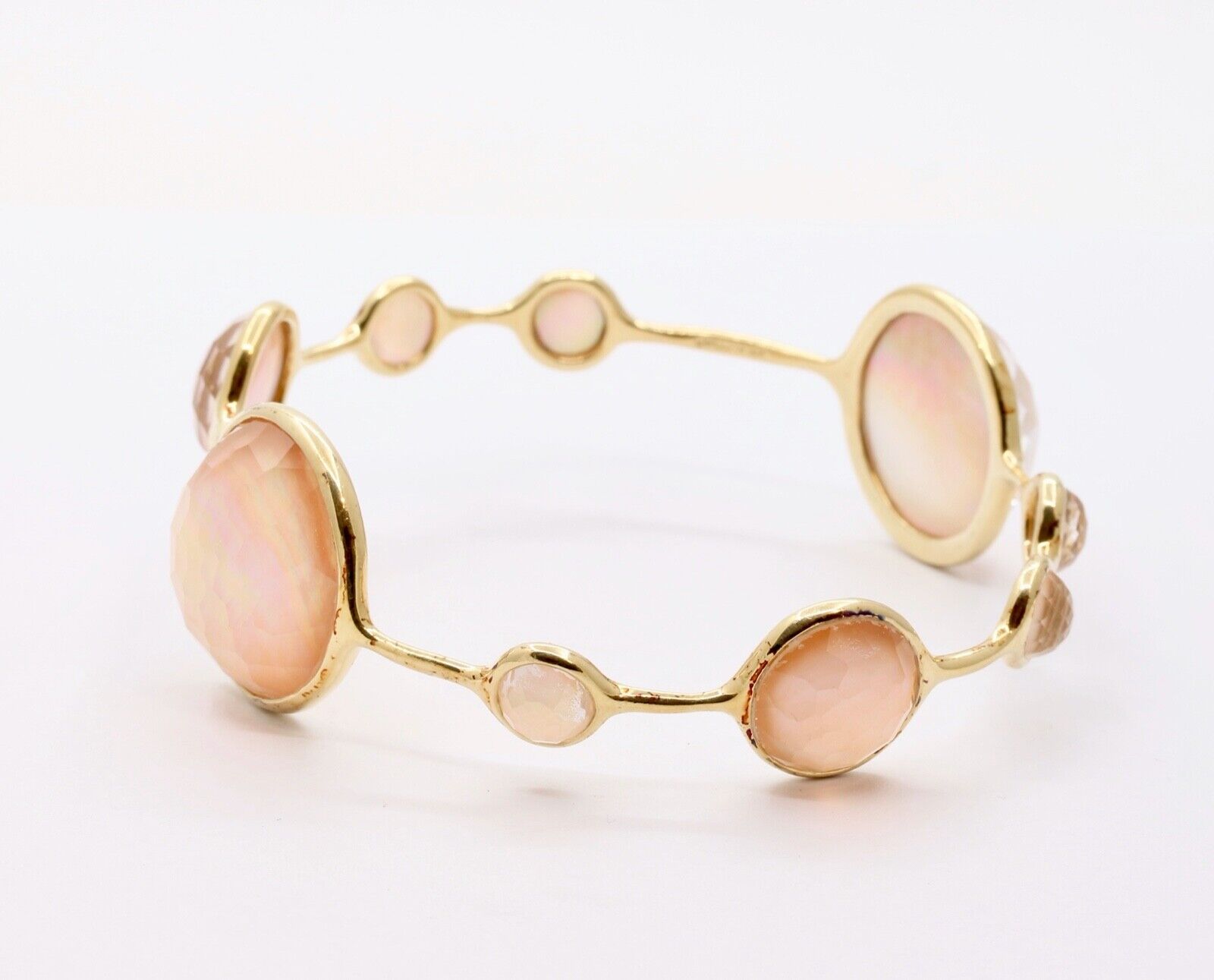 Ippolita Rock Candy Collection 18K YG Bracelet Quartz Mother of Pearl