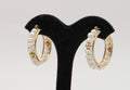 Vintage Hoop 14K Yellow Gold Cultured Pearl Earrings