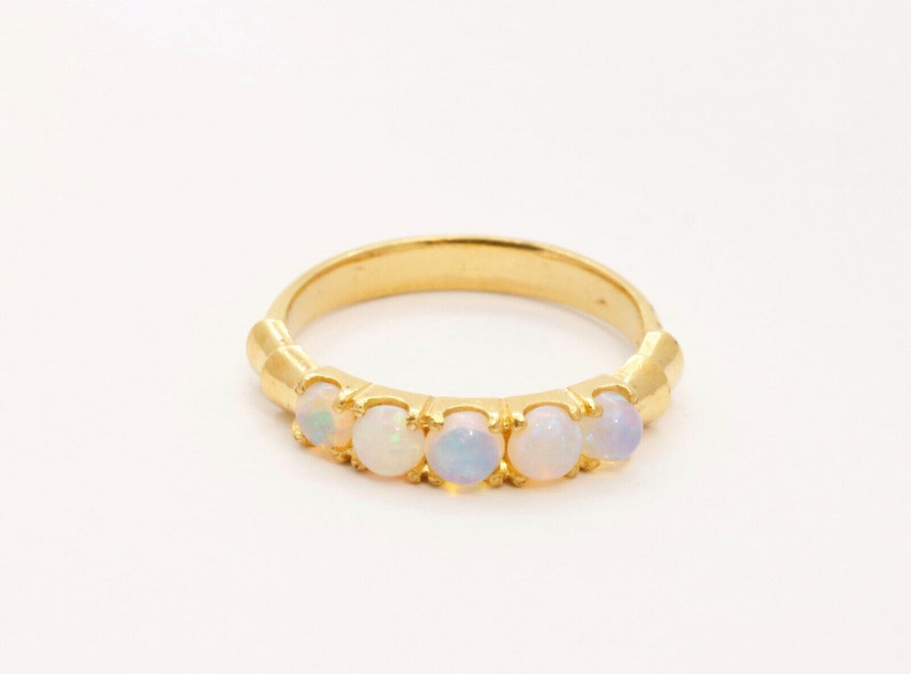 Vintage Ladies Natural Opals 22K Yellow Gold Ring