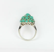 Load image into Gallery viewer, Vintage Turquoise 14k White Gold Cocktail Ring
