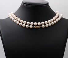 Load image into Gallery viewer, Art Deco Akoya Pearls 14K Yellow Gold Hallmarked Necklace
