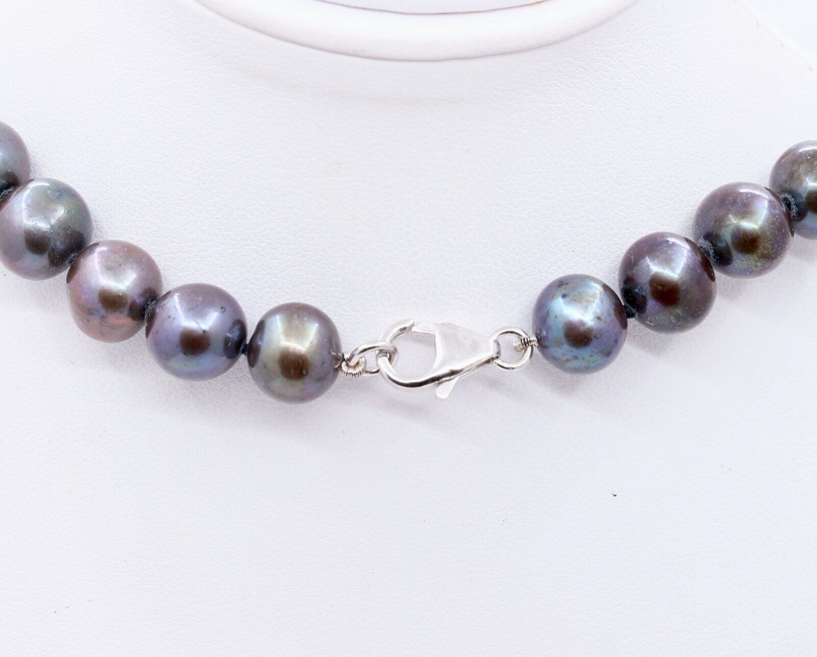 Vintage Tahitian South Sea Black Pearl 925 Necklace