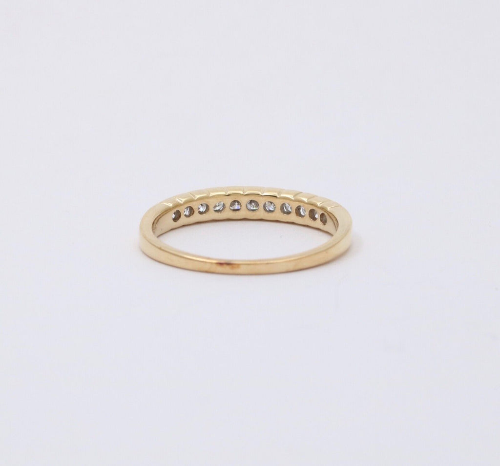 Vintage Diamonds 14K Yellow Gold Wedding Stacking Band Ring