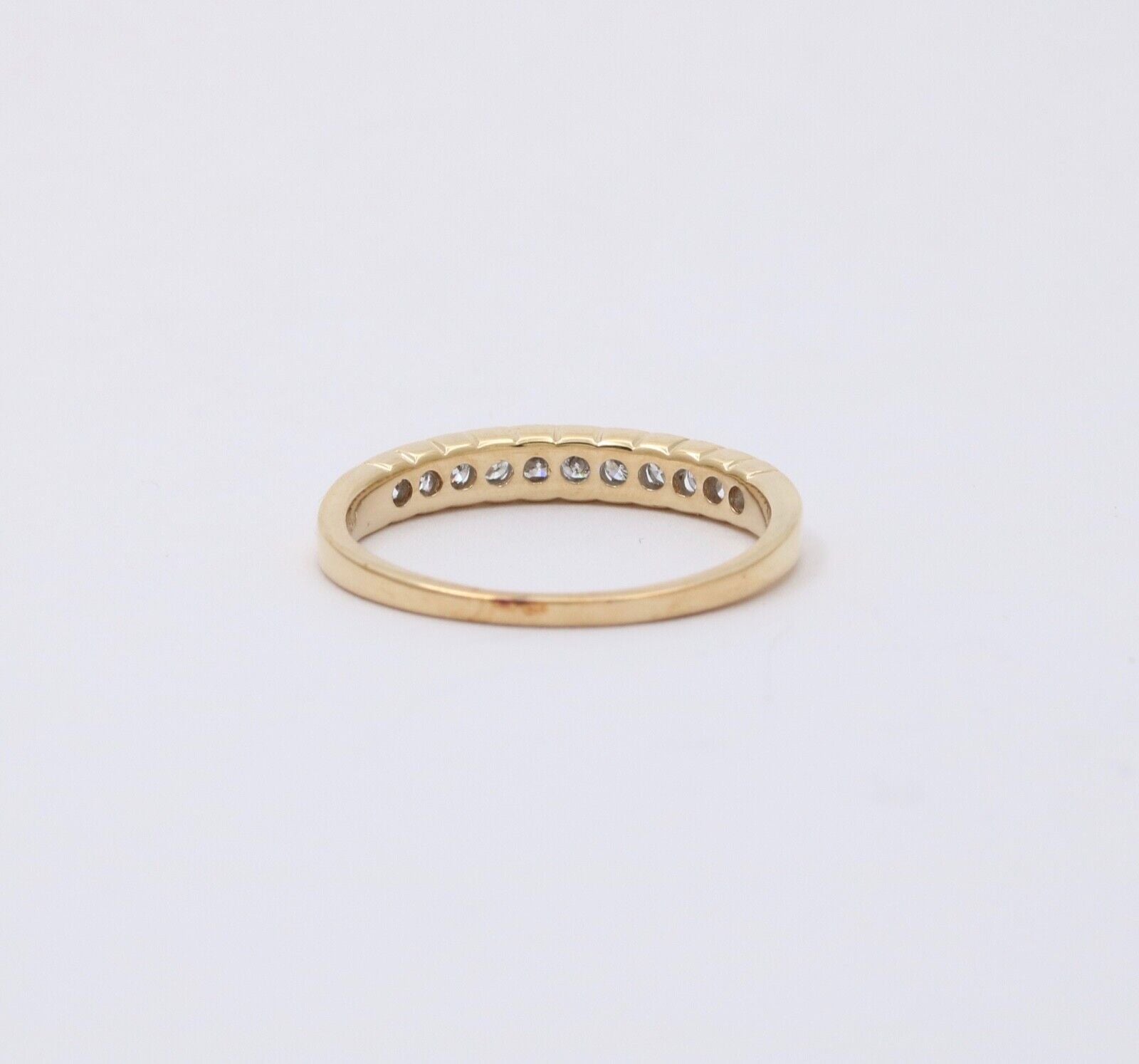 Vintage Diamonds 14K Yellow Gold Wedding Stacking Band Ring