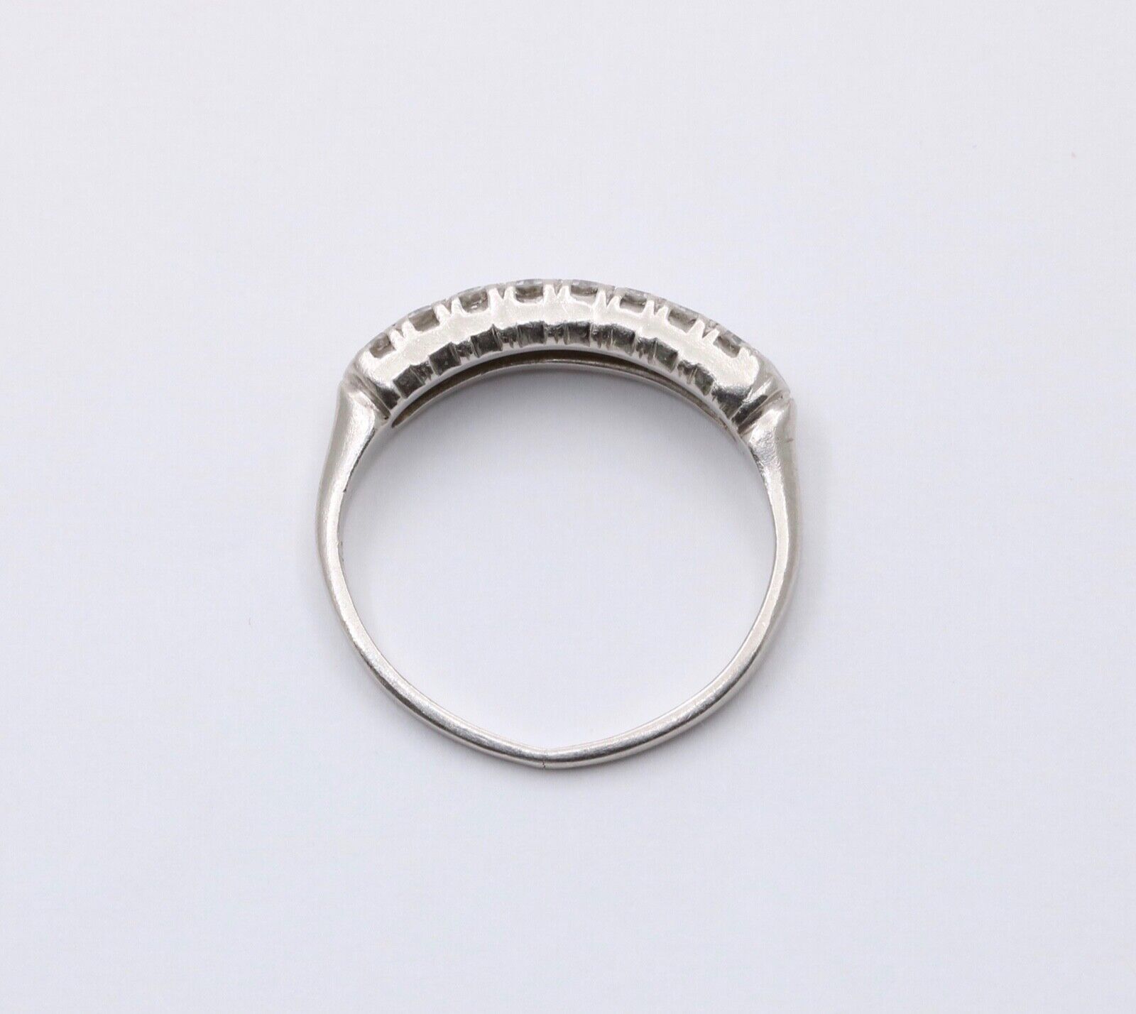 Antique Art Deco Diamond Platinum Ring band, Wedding Band