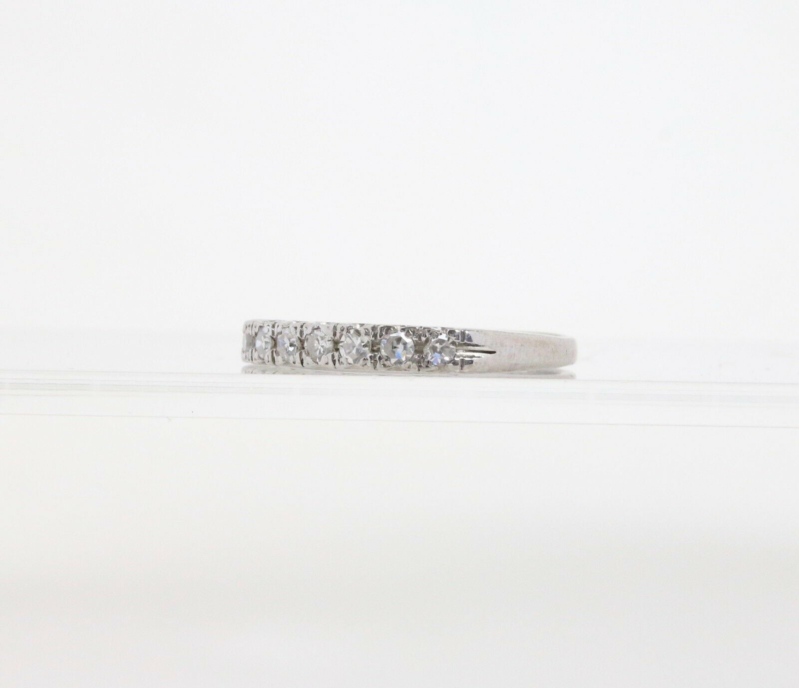 Vintage Platinum Diamond Wedding Band