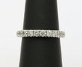 Vintage 14K White Gold Half Eternity Wedding Band