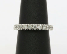 Load image into Gallery viewer, Vintage 14K White Gold Half Eternity Wedding Band
